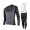 2015 Cube zwart Fietskleding Fietsshirt lange mouw+Lange fietsbroeken Bib wit 2451