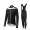 2015 Cube zwart wit Fietskleding Fietsshirt lange mouw+Lange fietsbroeken Bib zwart 2453
