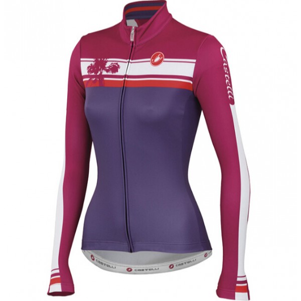 Castelli Dames Fietsshirt lange mouw rouge 3560