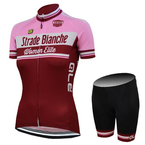 2015 Dames STRADE BIANCHE Fietskleding Fietsshirt Korte+Korte fietsbroeken 3625