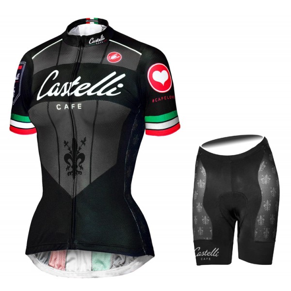 2015 Dames Castelli Fietskleding Fietsshirt Korte+Korte fietsbroeken 3623
