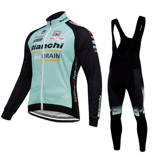 2015 BIANCHI IDRO DRAIN Fietskleding Fietsshirt lange mouw+Lange fietsbroeken Bib 2323