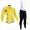 2015 Tour de France jaune Fietskleding Fietsshirt lange mouw+Lange fietsbroeken Bib 2088