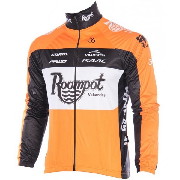 2015 team orange roompot regen Fietsshirt lange mouw 2645