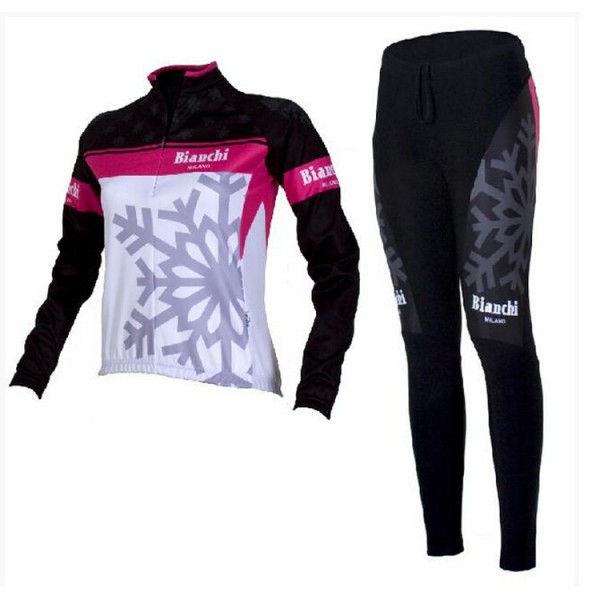 2015 bianchi Dames Fietskleding Fietsshirt lange mouw+Lange fietsbroeken 3644