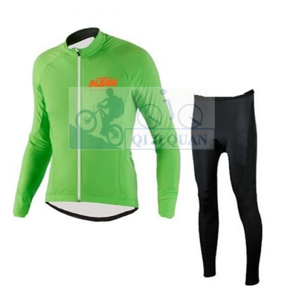 2016 KTM Fietskleding Fietsshirt lange mouw+Lange fietsbroeken 20160042