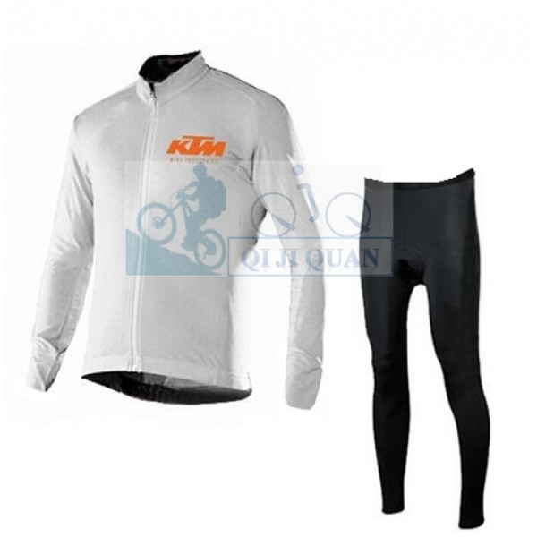 2016 KTM Fietskleding Fietsshirt lange mouw+Lange fietsbroeken 02 20160043