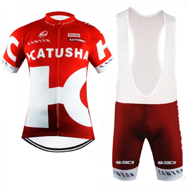 2016 Katusha Fietskleding Fietsshirt Korte+Korte fietsbroeken Bib 20160033