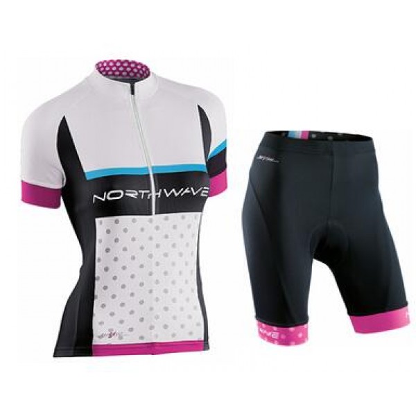 Northwave Dames wit Fietskleding Fietsshirt Korte+Korte fietsbroeken 2016036169