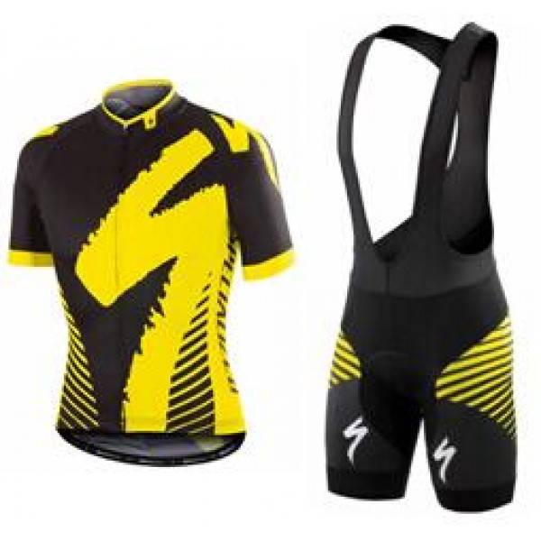 2016 Specialized Comp Racing Ss geel Fietskleding Fietsshirt Korte+Korte fietsbroeken Bib 2016036029