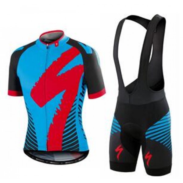 2016 Specialized Comp Racing Ss blauw Fietskleding Fietsshirt Korte+Korte fietsbroeken Bib 2016036031