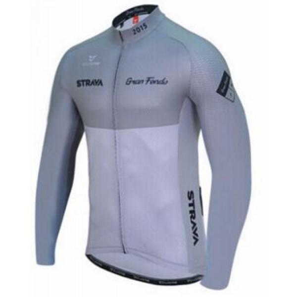 2016 Strava Fietsshirt lange mouw gris 2016036671