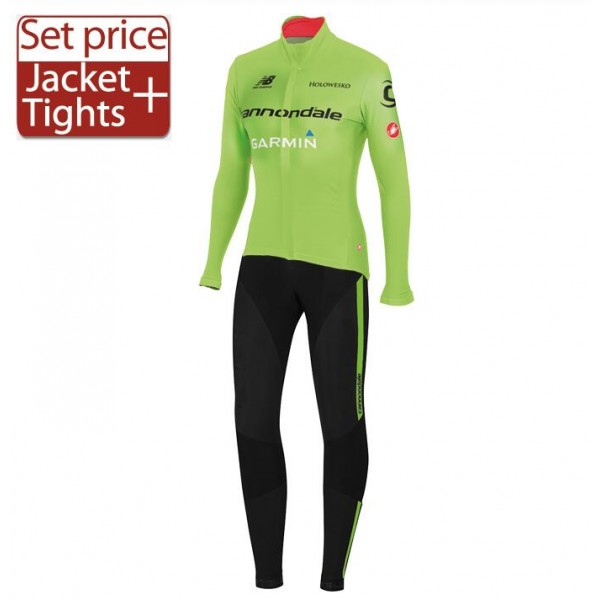 CANNONDALE GARMIN Fietskleding Fietsshirt lange mouw+Lange fietsbroeken 2016036509