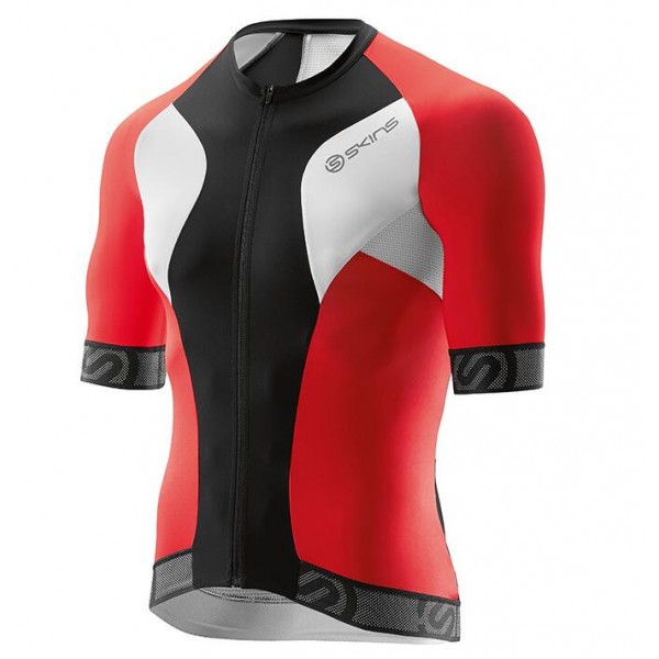 2016 Skins Tremola Fietsshirt Korte Mouw rood zwart wit 2016036656