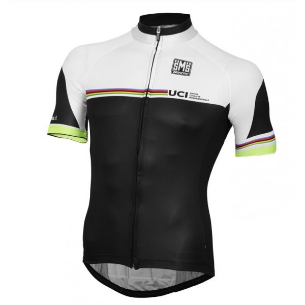 2016 UCI WORLD CHAMPION LEADER Fietsshirt Korte Mouw Rainbow Line 2016036687