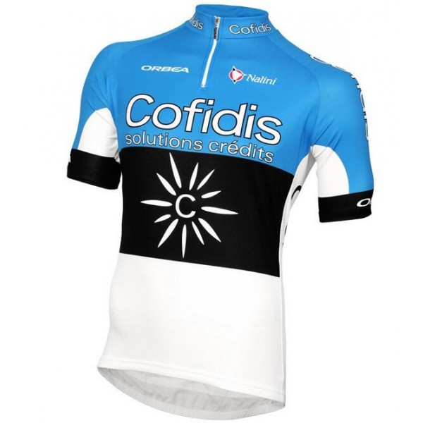 2016 Cofidis Champion d-Estonie blauw Fietsshirt Korte Mouw 2016036524