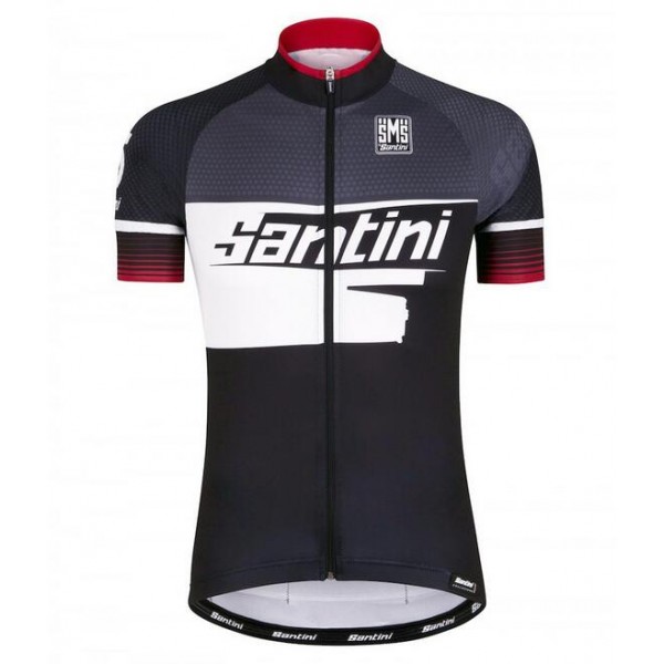 2016 Santini Atom 20 zwart wit rood Fietsshirt Korte Mouw 2016036604