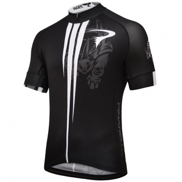 2016 Pinarello Rhino Fietsshirt Korte Mouw zwart wit 2016036725