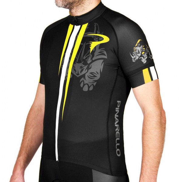 2016 Pinarello Rhino Fietsshirt Korte Mouw zwart geel 2016036730