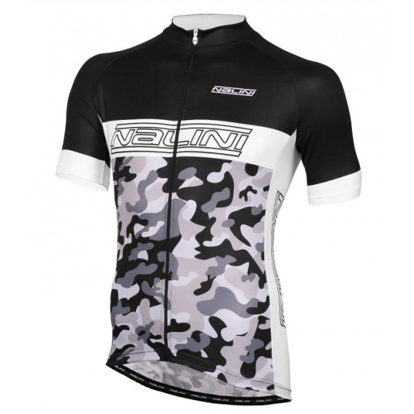 NALINI PRO Camouflage Fietsshirt Korte Mouw zwart wit 20160975