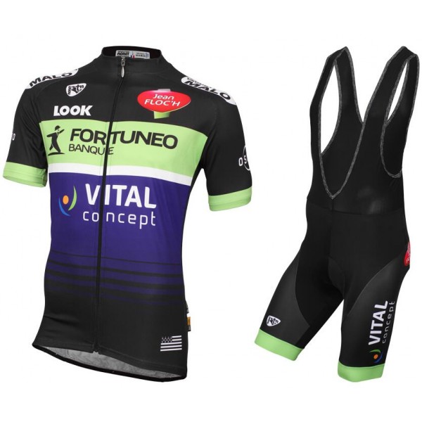 2016 FORTUNEO-VITAL CONCEPT Fietskleding Fietsshirt Korte+Korte Fietsbroeken Bib 20160948