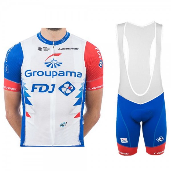 Groupama Fdj 2021 Fietskleding Fietsshirt Korte Mouw+Korte Fietsbroeken Bib 2021167