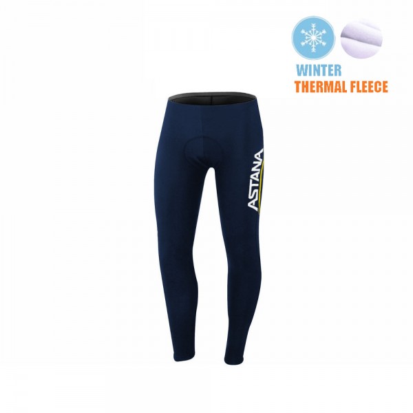 Spanish Winter Fleece Astana Pro Team 2021 Lange Fietsbroek Bib 20210356