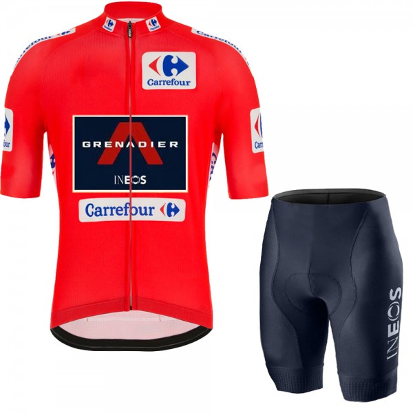 INEOS Grenadier Spanish Pro 2021 Team Fietskleding Fietsshirt Korte Mouw+Korte Fietsbroeken Bib 20210449