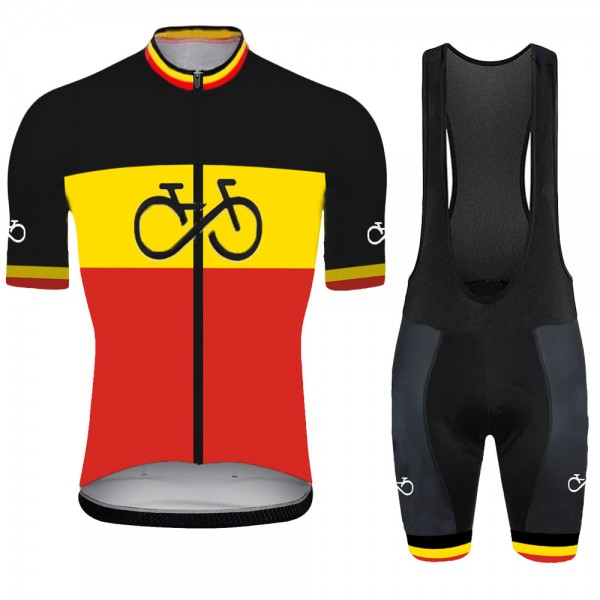 belgium Pro 2021 Team Fietskleding Fietsshirt Korte Mouw+Korte Fietsbroeken Bib 20210421