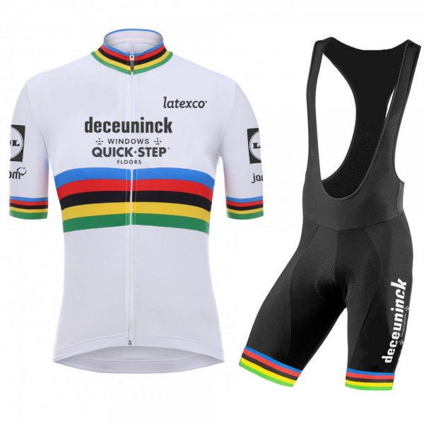 quick step champion Pro 2021 Team Fietskleding Fietsshirt Korte Mouw+Korte Fietsbroeken Bib 20210505