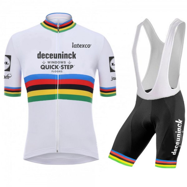 quick step champion Pro 2021 Team Fietskleding Fietsshirt Korte Mouw+Korte Fietsbroeken Bib 20210506