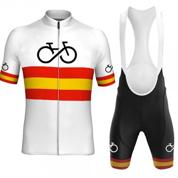 spain Pro 2021 Team Wielerkleding Wielershirt Korte Mouw+Fietsbroeken Korte 20210443