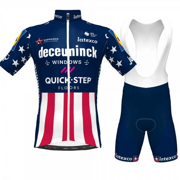 CHAMPION USA Pro Team 2021 Fietskleding Fietsshirt Korte Mouw+Korte Fietsbroeken Bib 20210566