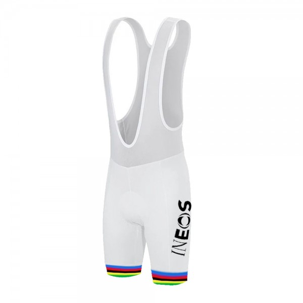 White Ineos Champion Pro Team 2021 Korte Fietsbroeken Bib 20210615