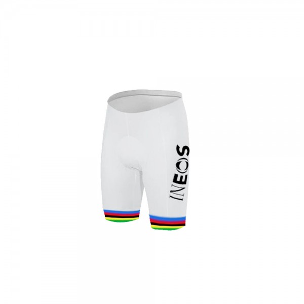 White Ineos Champion Pro Team 2021 Korte Fietsbroeken Bib 20210616