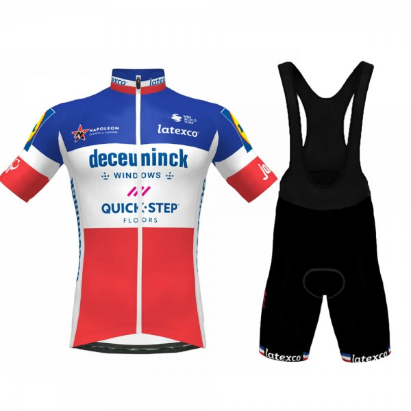 france champion Pro Team 2021 Fietskleding Fietsshirt Korte Mouw+Korte Fietsbroeken Bib 20210573