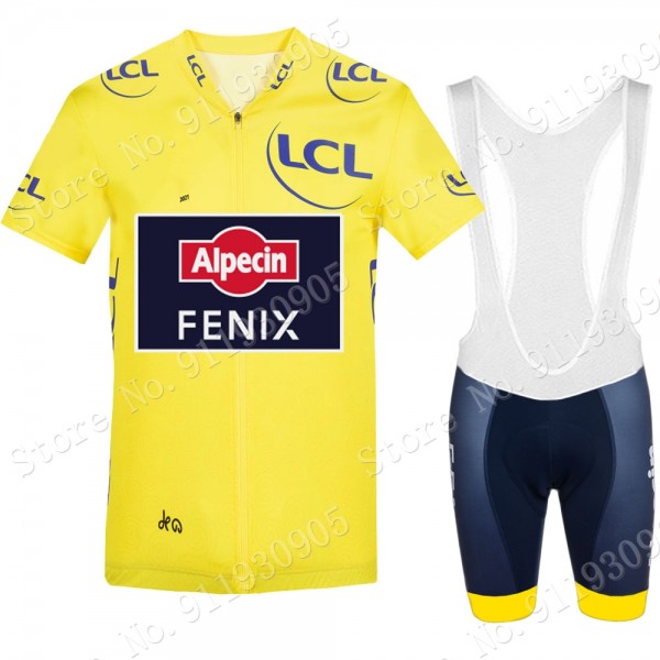 Alpecin Fenix Tour De France Pro Team 2021 Fietskleding Fietsshirt Korte Mouw+Korte Fietsbroeken Bib 70627