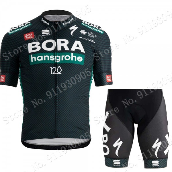 Bora Hansgrohe Tour De France Pro Team 2021 Fietskleding Fietsshirt Korte Mouw+Korte Fietsbroeken Bib 70634