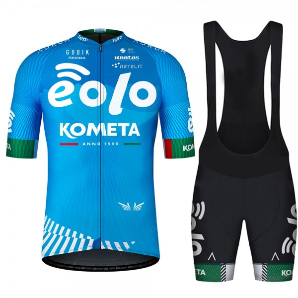 eolo kometa 2021 Team Fietskleding Fietsshirt Korte Mouw+Korte Fietsbroeken Bib 2021052947