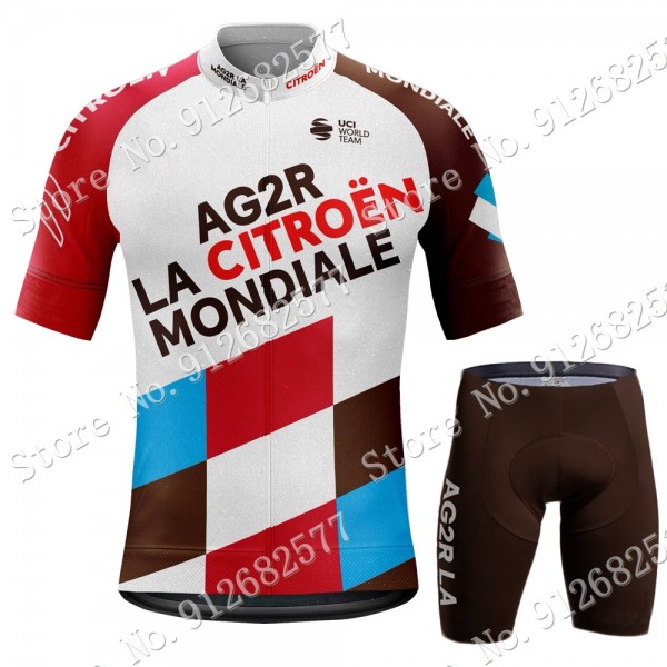 Team ag2r 2022 Fietskleding Fietsshirt Korte Mouw+Korte Fietsbroeken 202201108