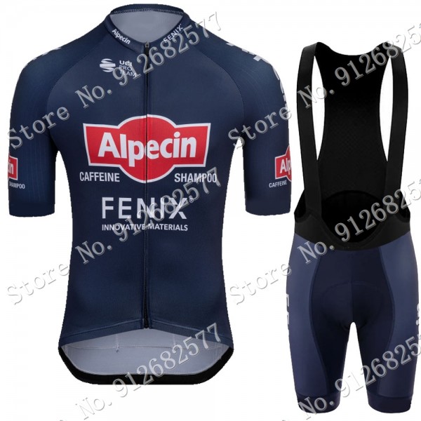 Team 2022 Blue alpecin fenix Fietskleding Fietsshirt Korte Mouw+Korte Fietsbroeken Bib 202201124