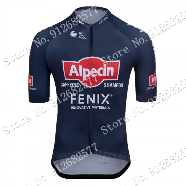 Team 2022 Blue alpecin fenix Fietskleding Fietsshirt Korte Mouw 202201121