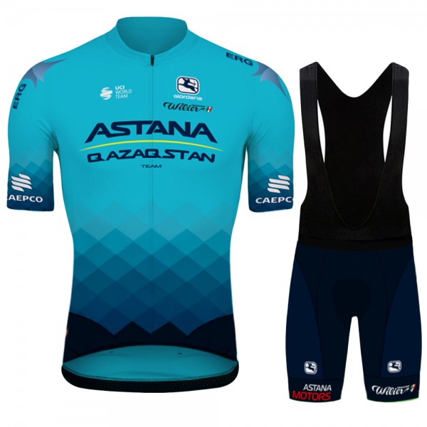 astana Tour De France 2022 Team Fietskleding Fietsshirt Korte Mouw+Korte Fietsbroeken Bib 202214