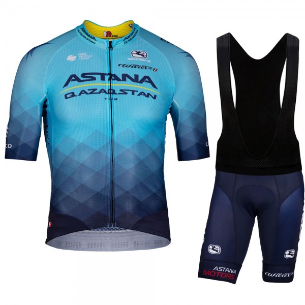 Team ASTANA QAZAQSTAN 2022 Fietskleding Fietsshirt Korte Mouw+Korte Fietsbroeken 2022052916