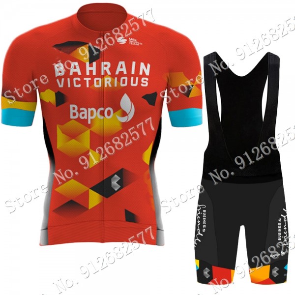 Team Bahrain Victorious 2022 Fietskleding Fietsshirt Korte Mouw+Korte Fietsbroeken 202201087