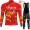 Winter Bahrain Victorious 2022 Pro Team Fietskleding Fietsshirt Lange Mouw+Lange Fietsbroek Bib 202201103