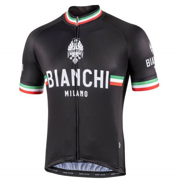 2022 Bianchi Milano Isalle Black Wielerkleding Fietsshirt Korte Mouw 9DrZd