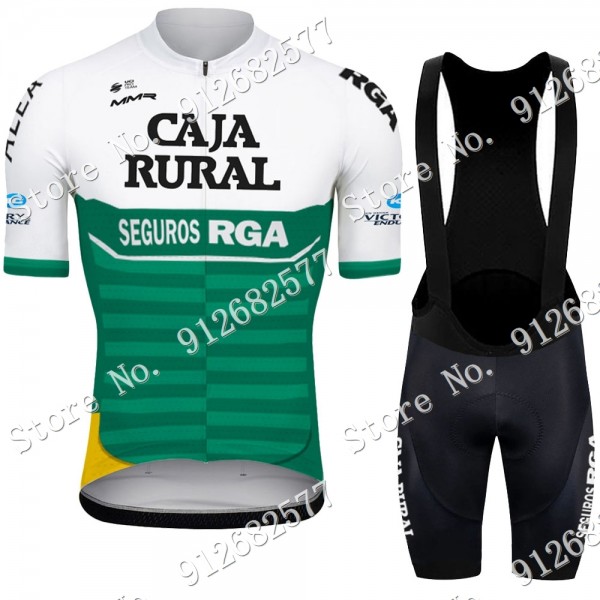 Team Caja Rural Fietskleding Fietsshirt Korte Mouw+Korte Fietsbroeken Bib 2022122506