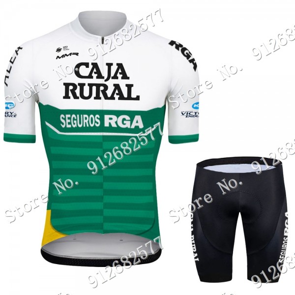 Team Caja Rural Fietskleding Fietsshirt Korte Mouw+Korte Fietsbroeken Bib 2022122507