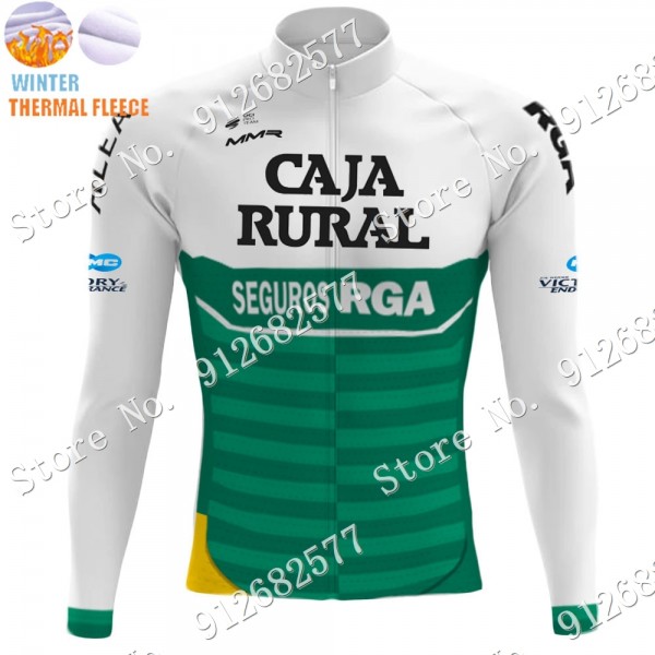 Winter Caja Rural 2022 Pro Team Fietsshirt Lange Mouw 2022122515